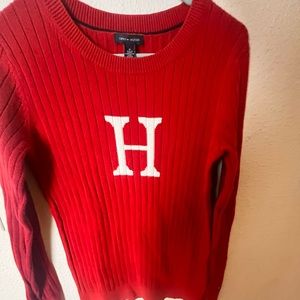 red Tommy Hilfiger sweater